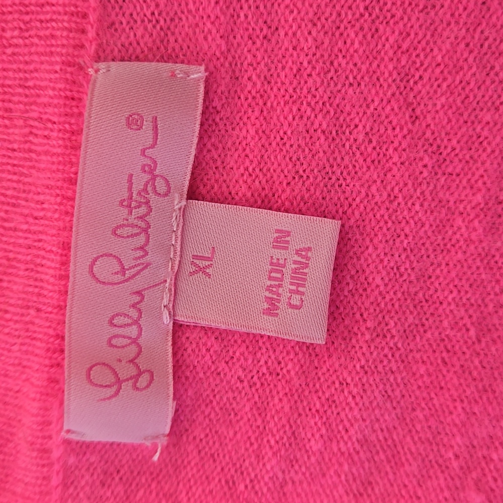 Lilly Pulitzer Cashmere Hot Pink Sweater - Picture 2 of 10